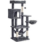Multilevel Medium Cat Tree Plush Cat Tower with Sisal Scratching Posts