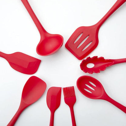 10Pcs/Set Silicone Heat Resistant Kitchen Cooking Utensils Non-Stick Baking Tool