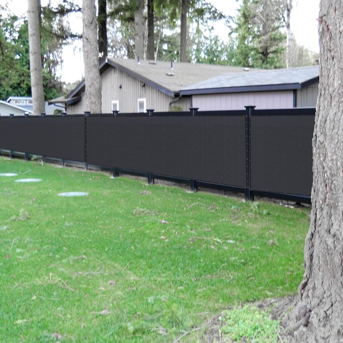 100GSM Privacy Fence Screen Black 1.2Mx10M