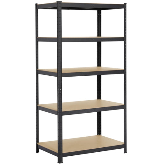 5 Tiers Metal Storage Shelving Adjustable Display Rack Unit