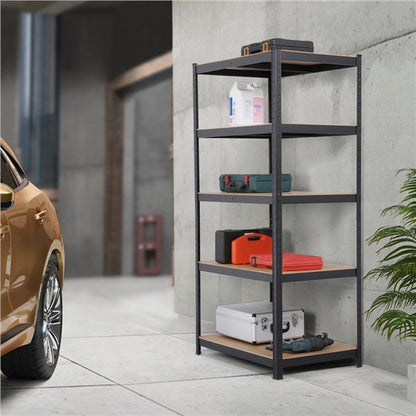 5 Tiers Metal Storage Shelving Adjustable Display Rack Unit