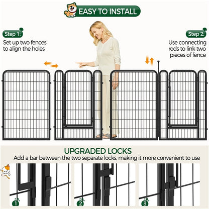 16pcs Heavy Duty Foldable Metal Pet Playpen Dog Playpen Dog Pen