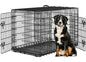 122cm Dog Crate for Large Dogs w/ Divider Foldable Metal Wire Dog Cage Kennel