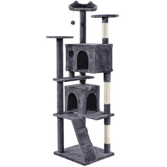 203cm H Plush Cat Tree Multilevel Indoor Cat Tower