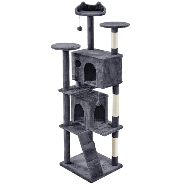 203cm H Plush Cat Tree Multilevel Indoor Cat Tower