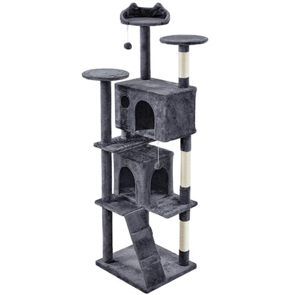 203cm H Plush Cat Tree Multilevel Indoor Cat Tower
