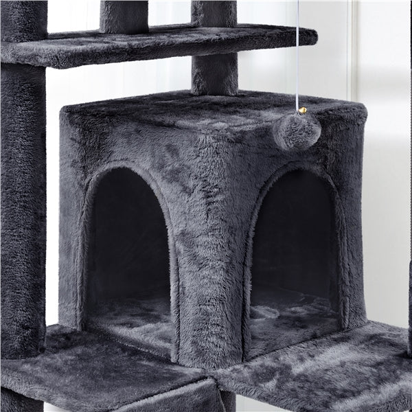 203cm H Plush Cat Tree Multilevel Indoor Cat Tower
