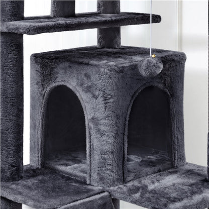 203cm H Plush Cat Tree Multilevel Indoor Cat Tower