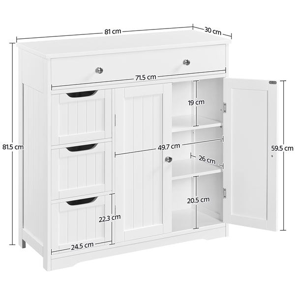Modern Wooden Bathroom Storage Cabinet Freestanding Floor Cabinet