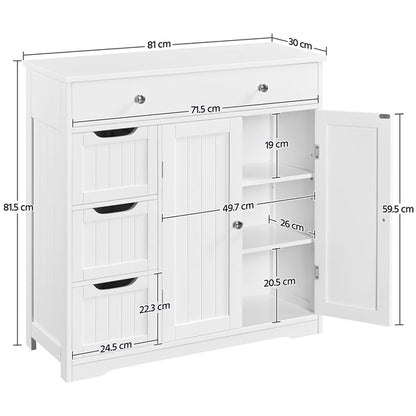 Modern Wooden Bathroom Storage Cabinet Freestanding Floor Cabinet