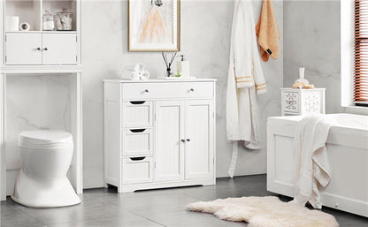Modern Wooden Bathroom Storage Cabinet Freestanding Floor Cabinet