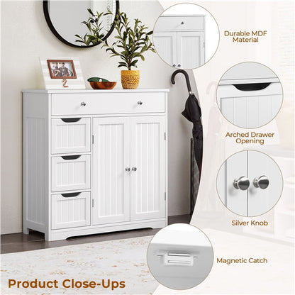 Modern Wooden Bathroom Storage Cabinet Freestanding Floor Cabinet