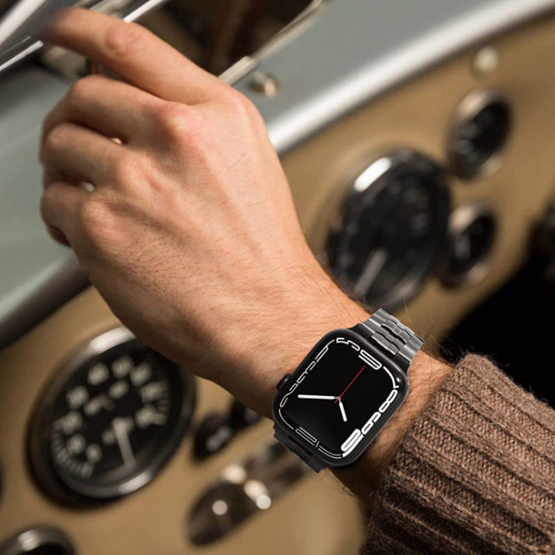 Stainless Steel Band for Apple Watch Ultra Band Metal Strap with Folding Clasp 4