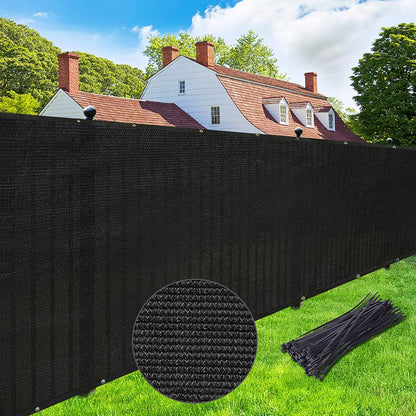 100GSM Privacy Fence Screen Black 1.2Mx10M