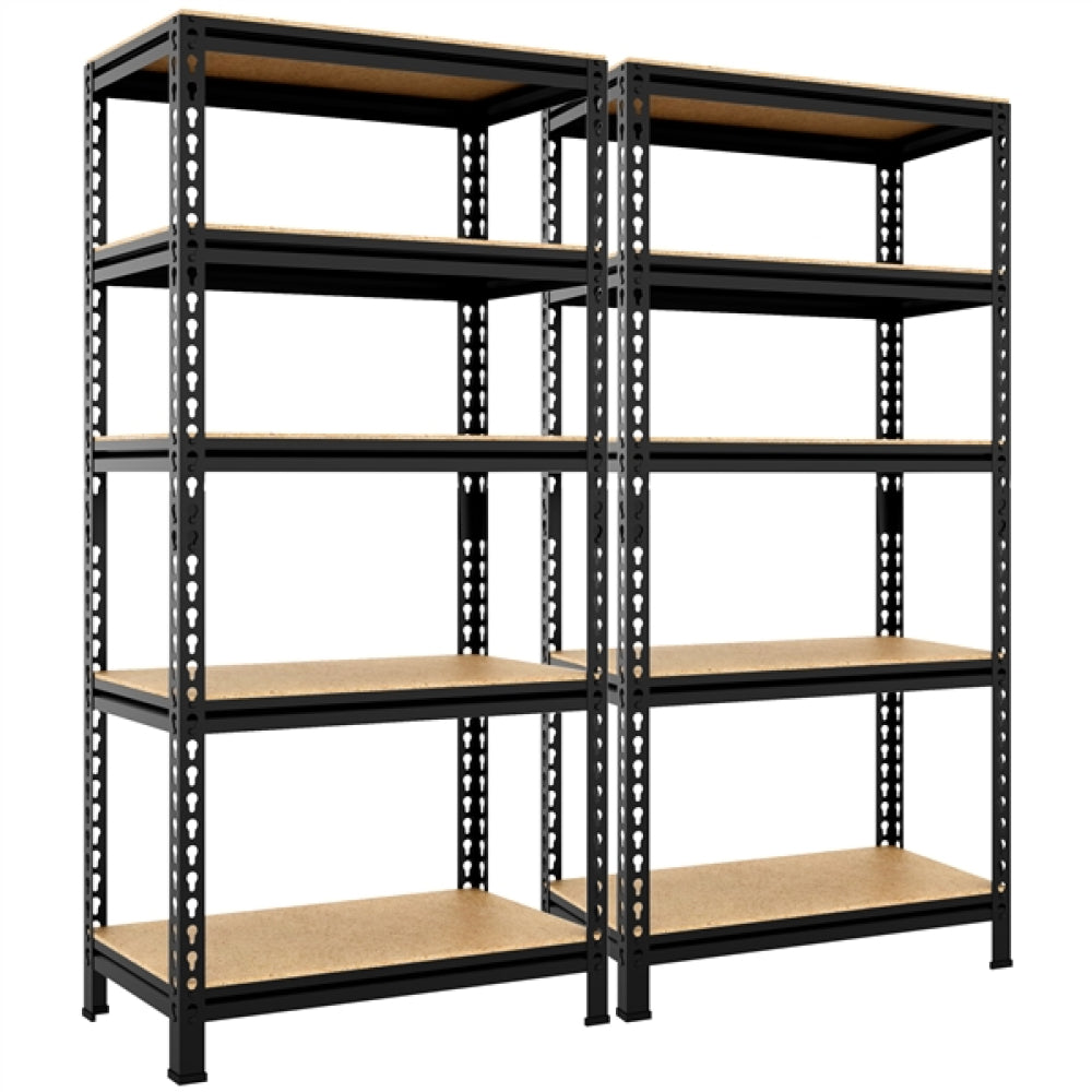2pcs 5-Tier Utility Shelves Adjustable Metal Shelving Units