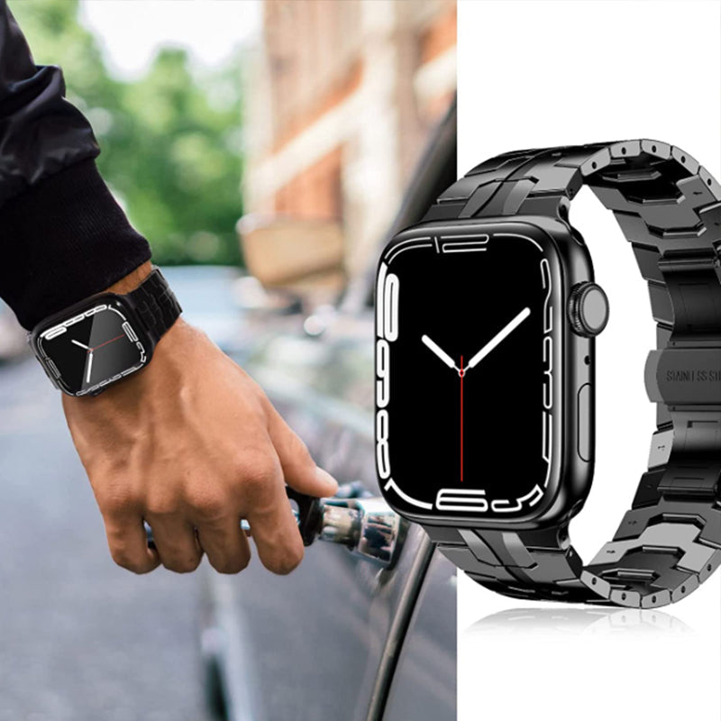 Stainless Steel Band for Apple Watch Ultra Band Metal Strap with Folding Clasp 4