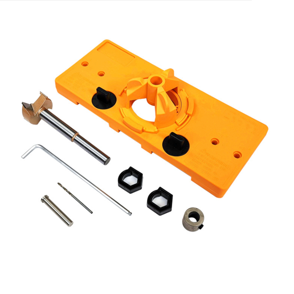 Concealed 35mm Cup Style Hinge Jig Boring Hole Drill Guide Drill Bit Wood