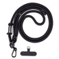 7mm Adjustable Mobile Phone Lanyard Black Detachable Nylon Crossbody Lanyard