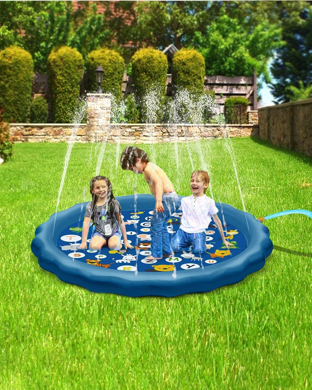 Kids Water Play Mat Sprinkler Splash Pad 170CM