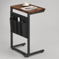 C Shaped End Table, Small Side Table for Couch and Recliner