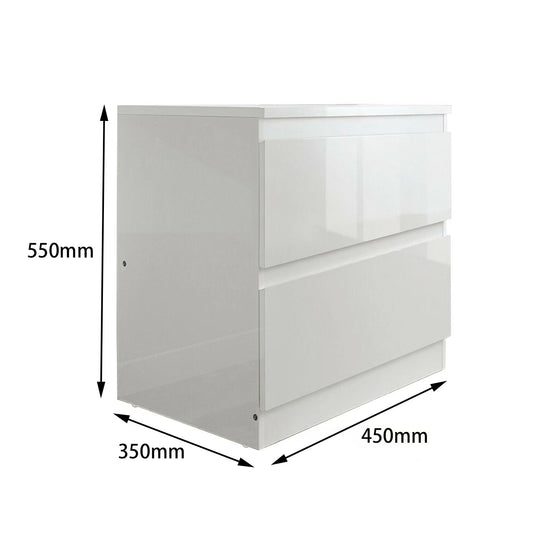 'Monaco' Bedroom Set (Bedside Table*2 + Chest of 3 Drawers)