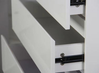 'Monaco' White chest of 3 drawers