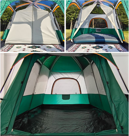 Camping Tent 6-10persons 380x260x195cm Orange
