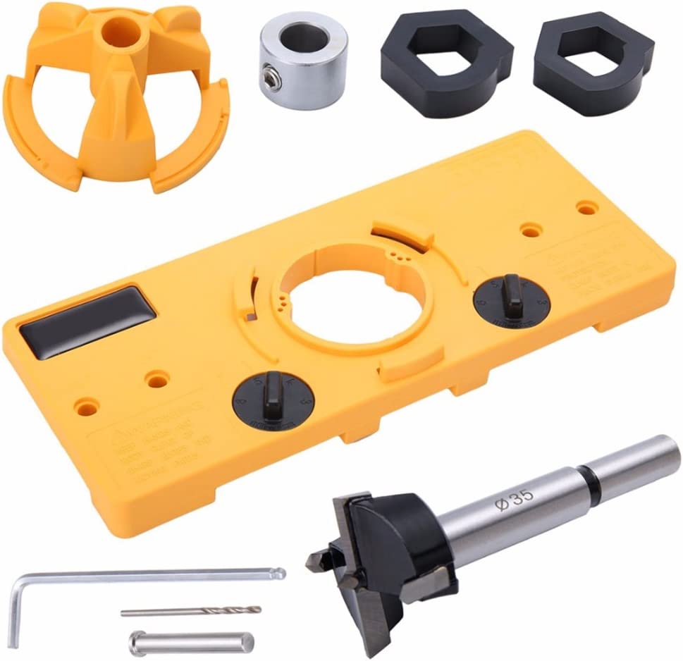 Concealed 35mm Cup Style Hinge Jig Boring Hole Drill Guide Drill Bit Wood