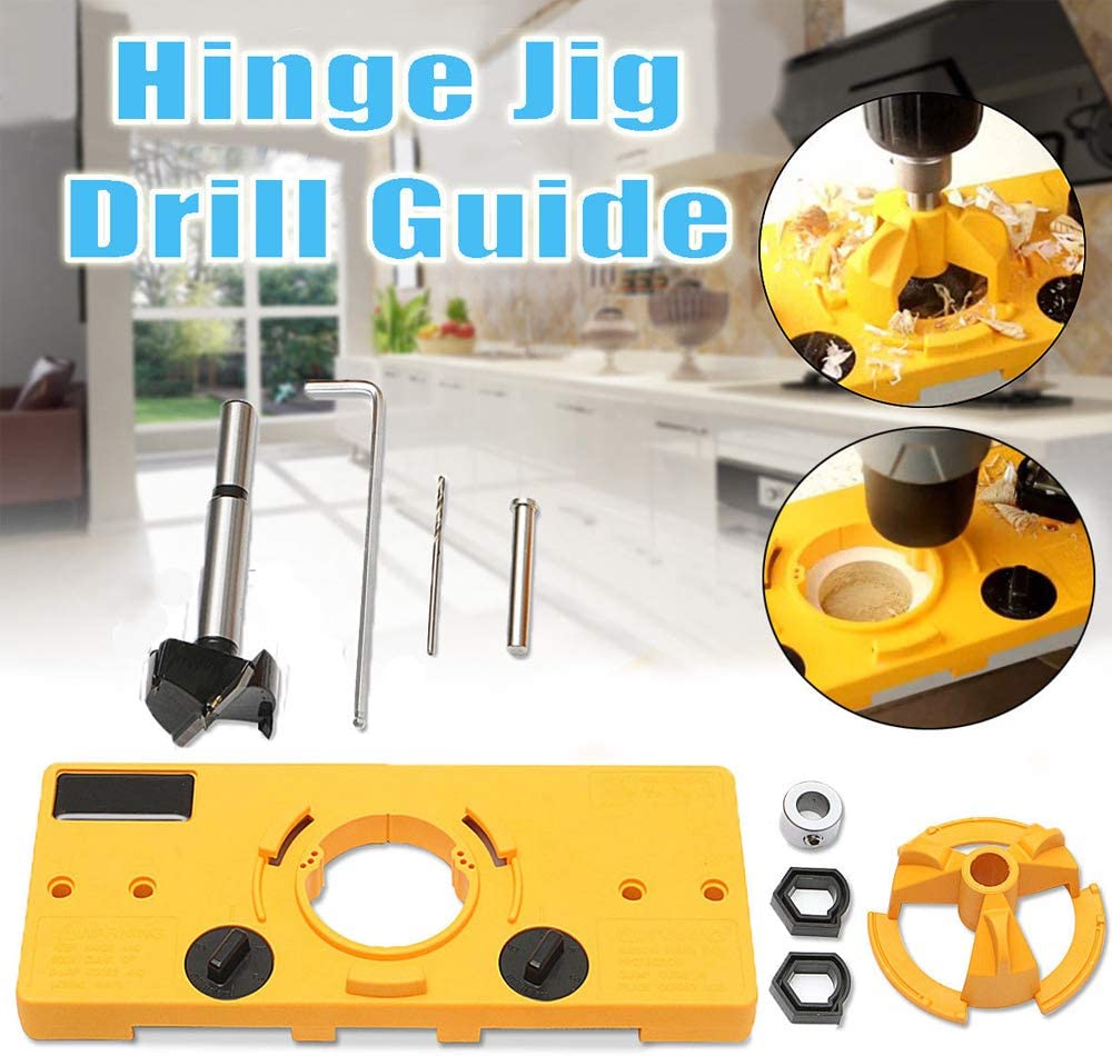 Concealed 35mm Cup Style Hinge Jig Boring Hole Drill Guide Drill Bit Wood
