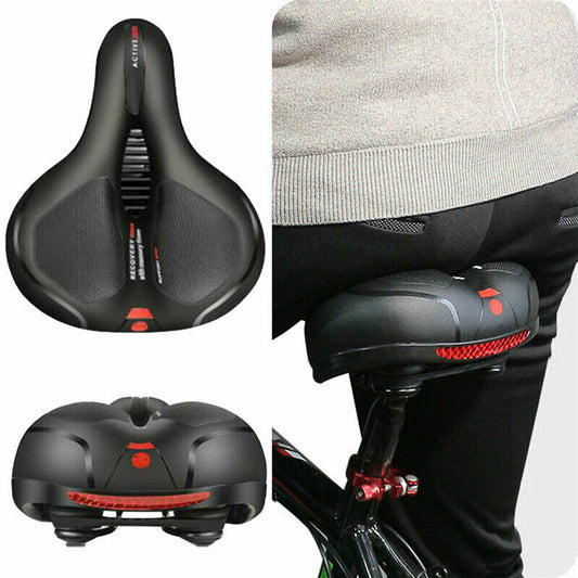 Big Wide Bum Bike Seat Bicycle Saddle Sporty Gel Cruiser Extra Comfort Soft Pad