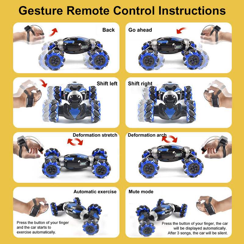 Stunt RC Car Gesture Sensing Remote Twisting Drift Vehicle Off-RoadTruck Toy