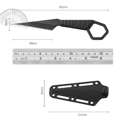 Stainless Steel Mini Knife with Chain and Dedicated Sheath Camping Neck Knives Hand Tools