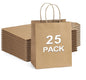 25pcs Kraft Paper Bags Party Bags Shopping Bag
