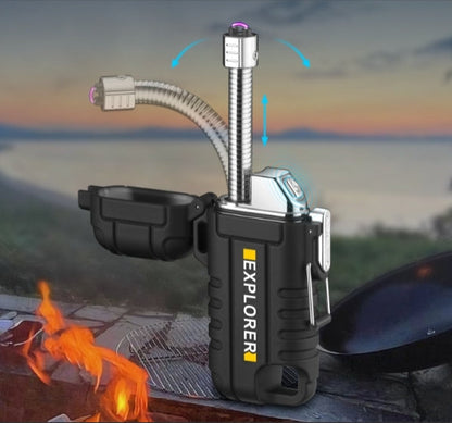 Electric Lighter With 360?Flexible Long Neck Windproof Arc Lighter USB Recharging
