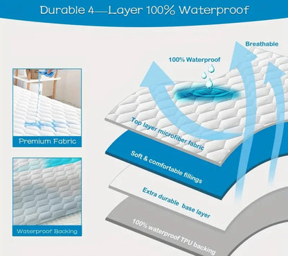 Lux Shield Cotton Waterproof Mattress Protector King size