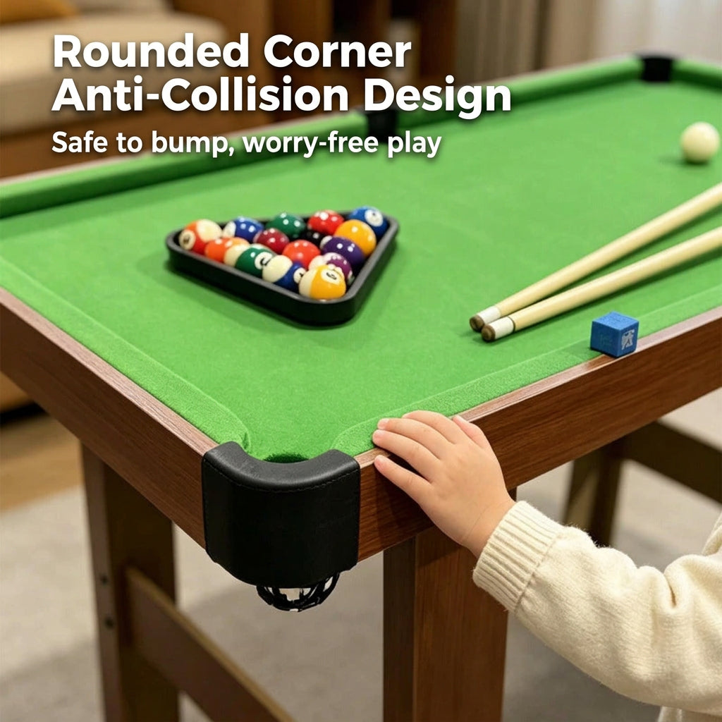 Mini Pool Table Set 120cm By 61cm 72cm High Portable Billiards Game