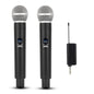 2x Wireless Microphones with Receiver and Rechargeable Batteries, 100 ft Range Karaoke