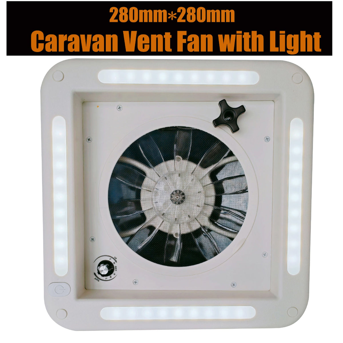 Caravan Roof Vent Fan with Light
