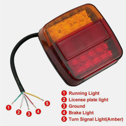 12V LED Tail Lights Trailer Light