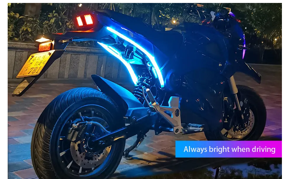 30CM Flexible Motorcycle Turn Signal Light Red to Yellow