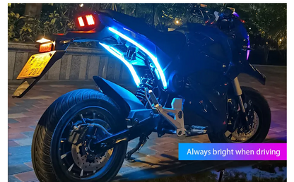 30CM Flexible Motorcycle Turn Signal Light Red to Yellow