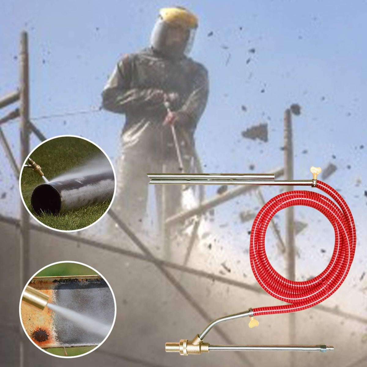 Pressure Washer Sandblasting Kit 1/4 Inch Sand Blaster