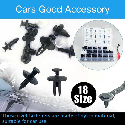 415-Piece Car Body Push Retainer Pin Rivet Trim Plastic Clips