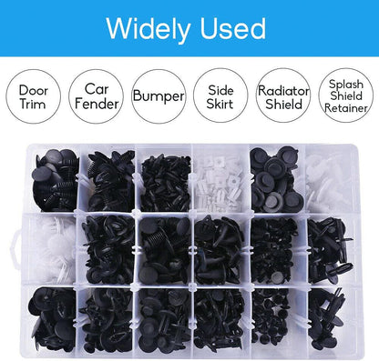 415-Piece Car Body Push Retainer Pin Rivet Trim Plastic Clips