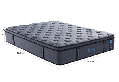 'Comfortably' 7 zones pocket spring mattress with memory foam Double Size