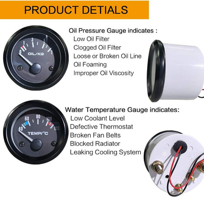 3in1 Car Meter Auto Gauge