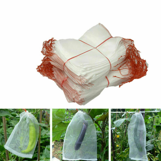 100-Piece 35x25cm Agriculture Garden Fruit Vegetable Protection Net Bags