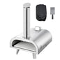 12" Outdoor Wood Fired Pizza Oven Portable with Thermometer, Pizza Stone & Carry Bag