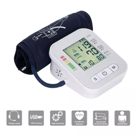 Blood Pressure Monitor Upper Arm Automatic BP Machine Monitor Cuff Circumference 22-48cm