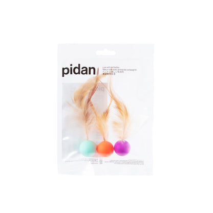 PIDAN Feather Bouncy Cat Toy Balls ? 3 Pack